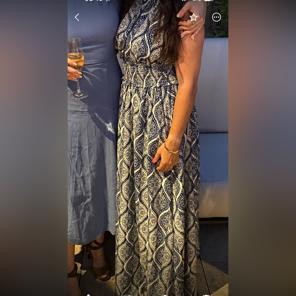 Chelsea28 Blue and White Patterned Maxi Dress - Picture 2 of 5